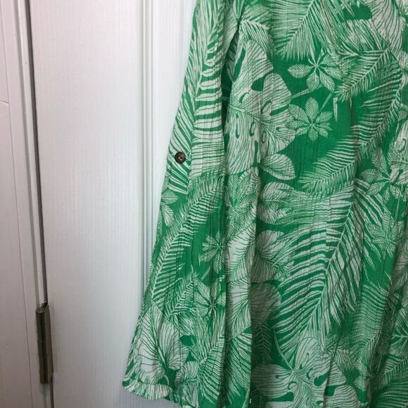 Kim Rogers tropical green and white tunic top, size XL - Picture 9 of 11